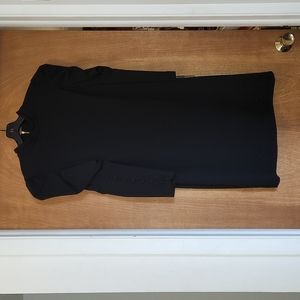Calvin Klein mockneck black long sleeve button dress size 12